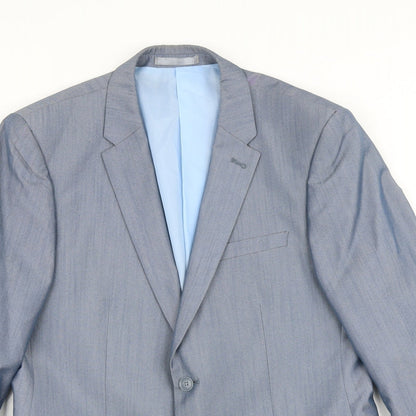Mens UK Size 40 Peter Werth Regular Grey Suit Jacket