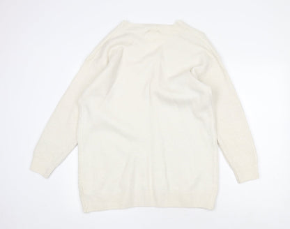 Womens UK Size M H&M White Pullover Jumper