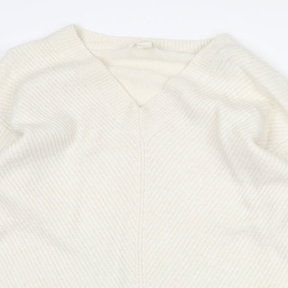 Womens UK Size M H&M White Pullover Jumper