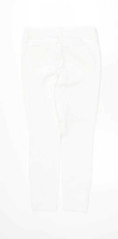 Gap Womens White Cotton Capri Jeans Size 26 in Regular Zip