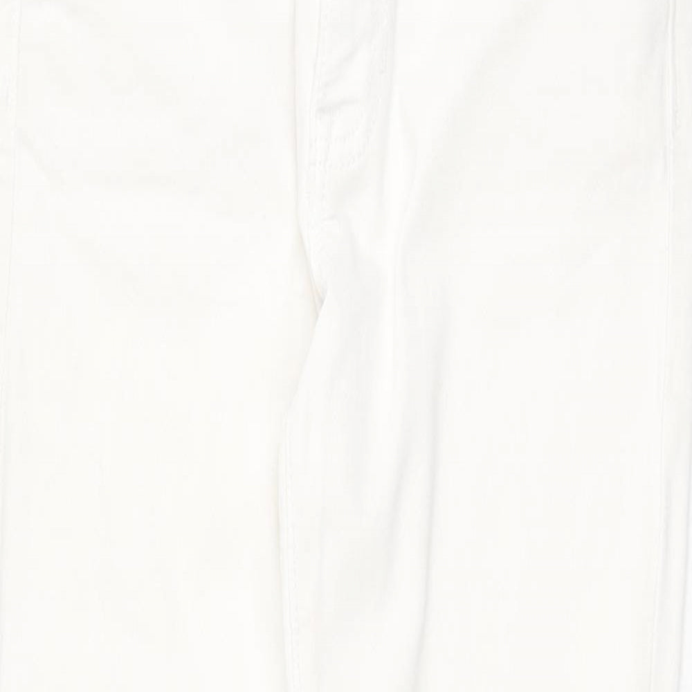 Gap Womens White Cotton Capri Jeans Size 26 in Regular Zip