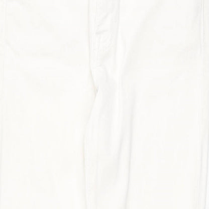 Gap Womens White Cotton Capri Jeans Size 26 in Regular Zip