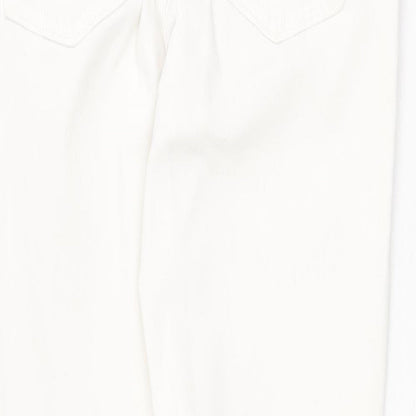 Gap Womens White Cotton Capri Jeans Size 26 in Regular Zip