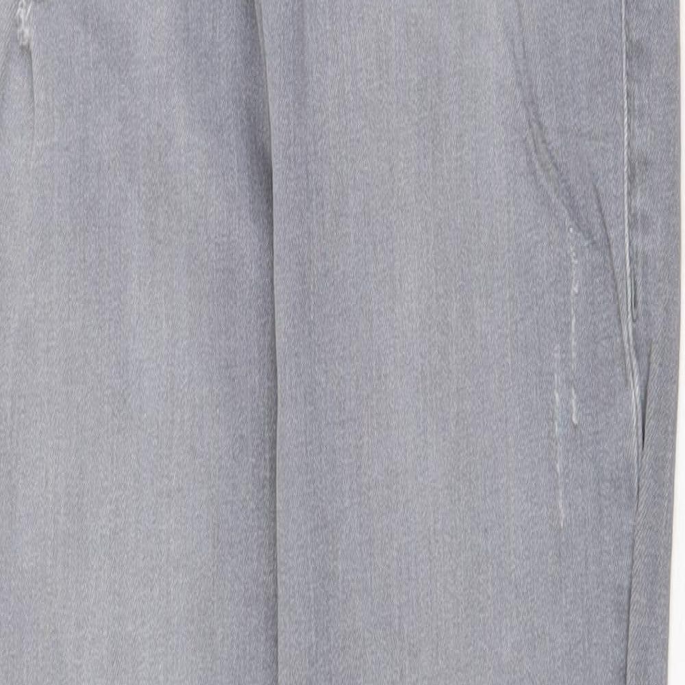 Denim & Co. Womens Grey Cotton Skinny Jeans Size 6 Regular Zip