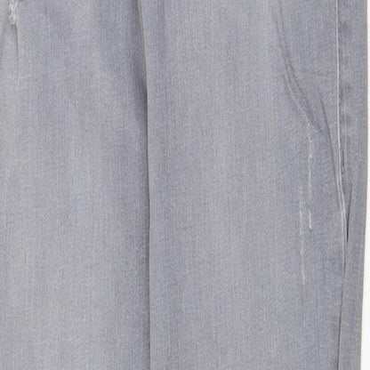 Denim & Co. Womens Grey Cotton Skinny Jeans Size 6 Regular Zip