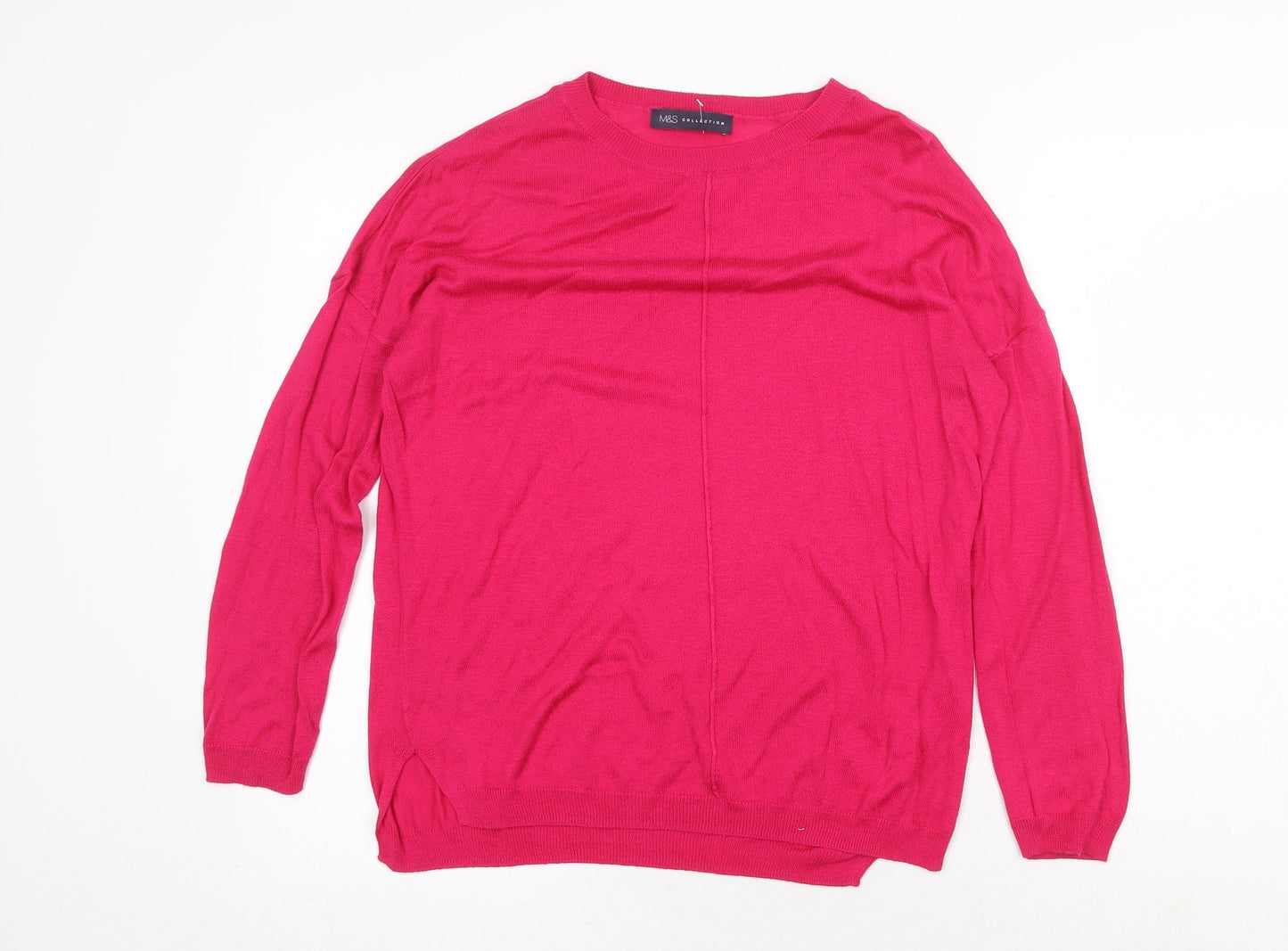 Womens UK Size M Marks and Spencer Pink Pullover Jumper