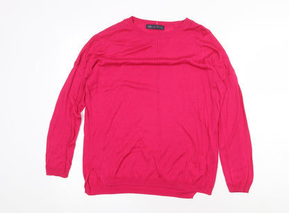 Womens UK Size M Marks and Spencer Pink Pullover Jumper