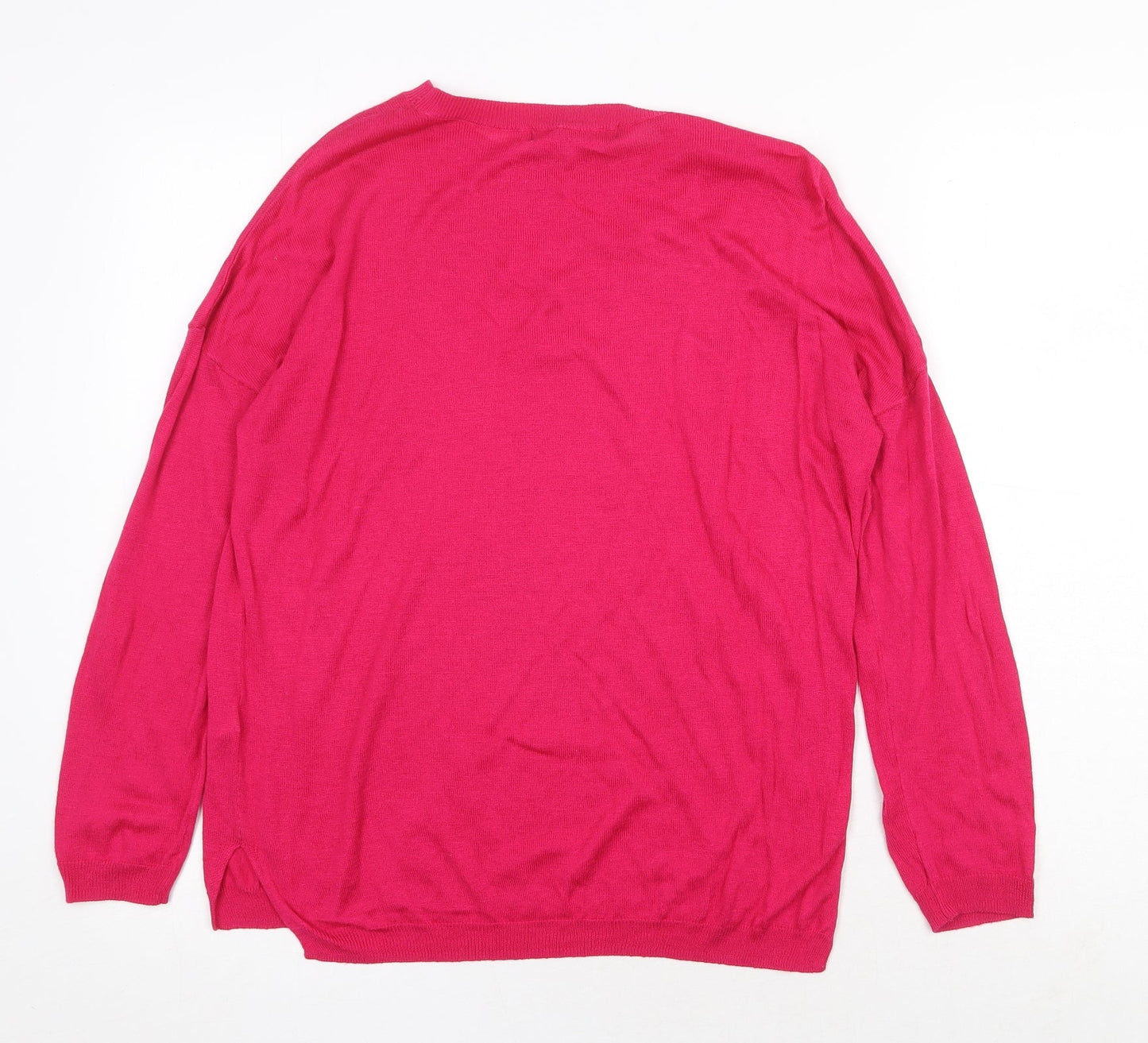Womens UK Size M Marks and Spencer Pink Pullover Jumper