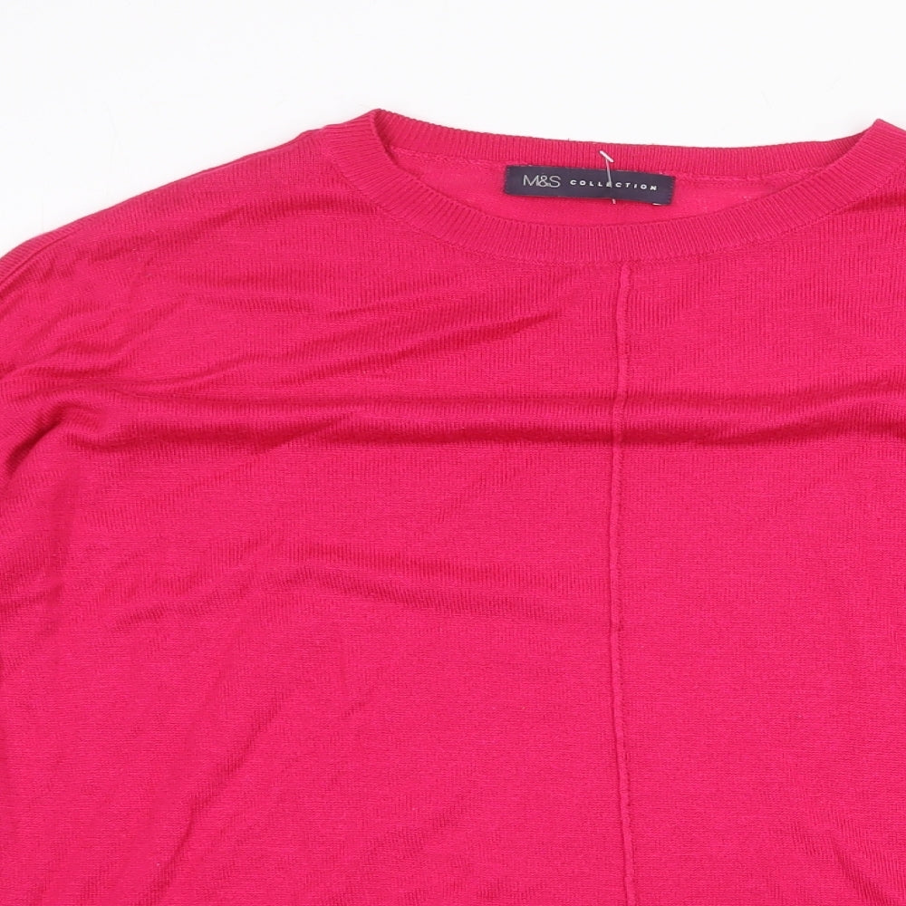 Womens UK Size M Marks and Spencer Pink Pullover Jumper
