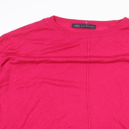 Womens UK Size M Marks and Spencer Pink Pullover Jumper