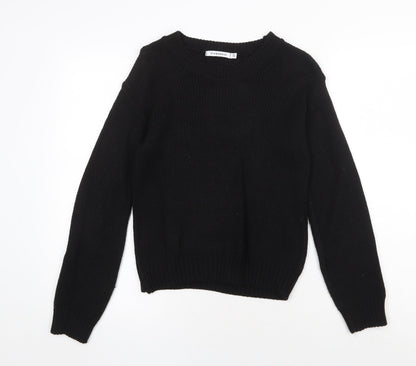 Womens UK Size XS Glamorous Black Pullover Jumper