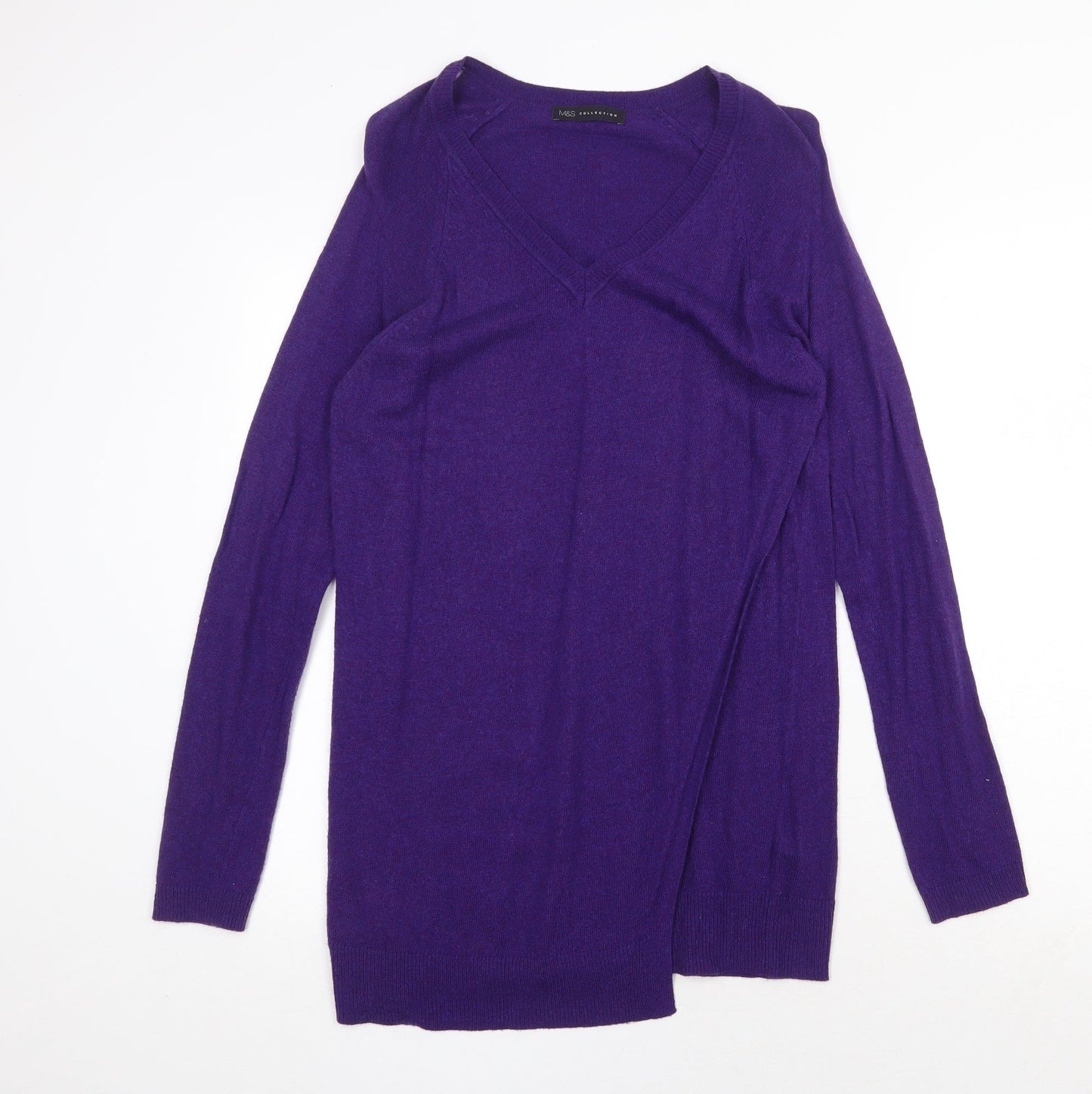 Womens UK Size 10 Marks and Spencer Purple Tunic Jumper