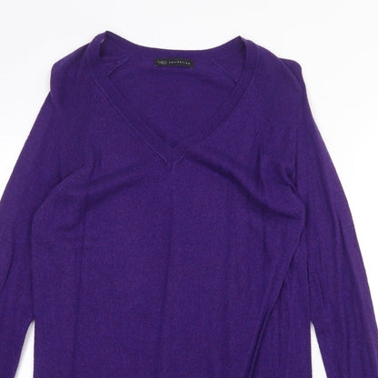 Womens UK Size 10 Marks and Spencer Purple Tunic Jumper