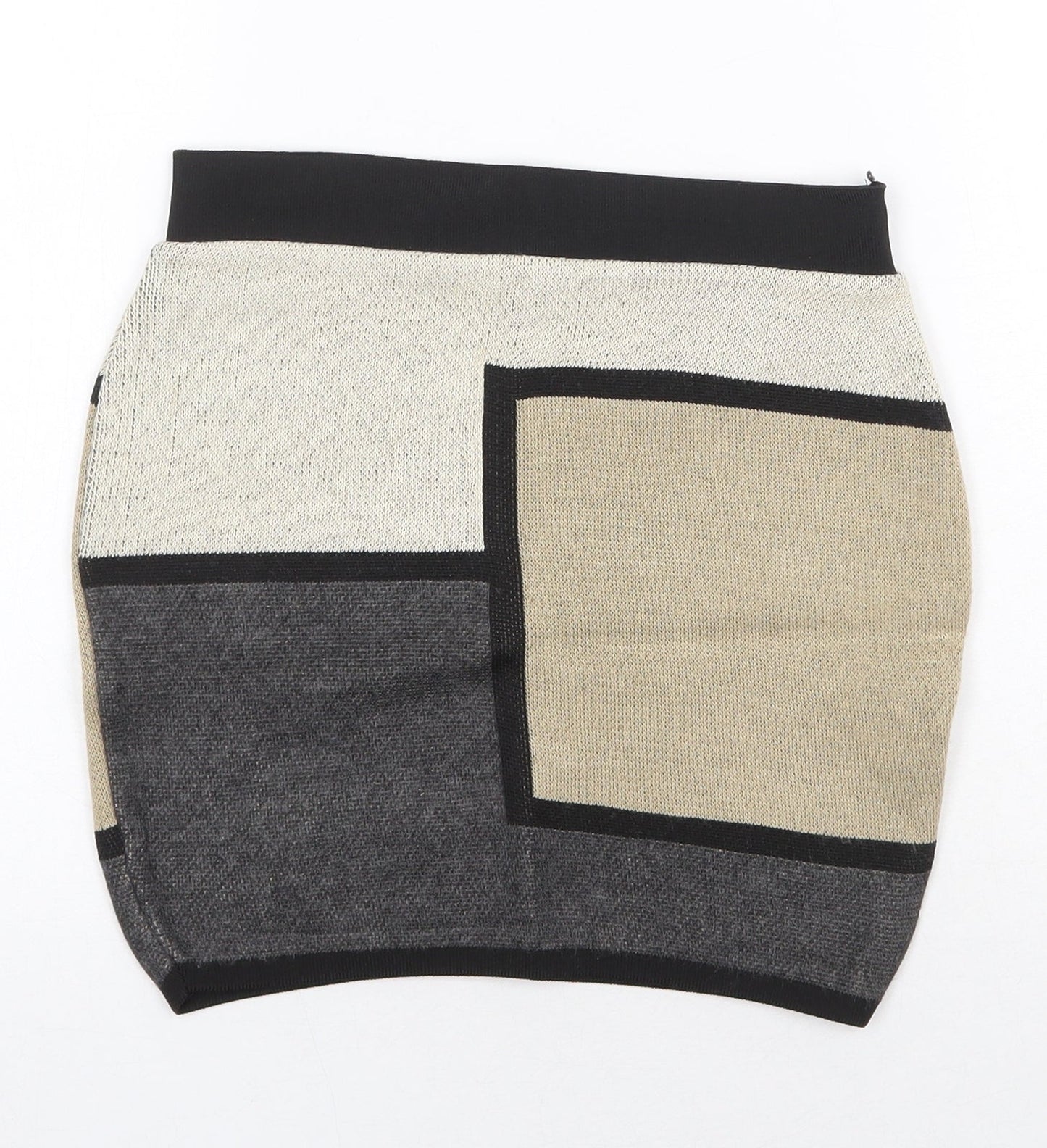 Amazing Grace Womens Beige Acrylic Bandage Skirt Size L