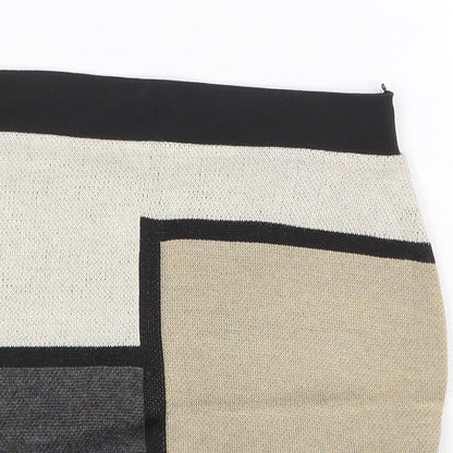 Amazing Grace Womens Beige Acrylic Bandage Skirt Size L