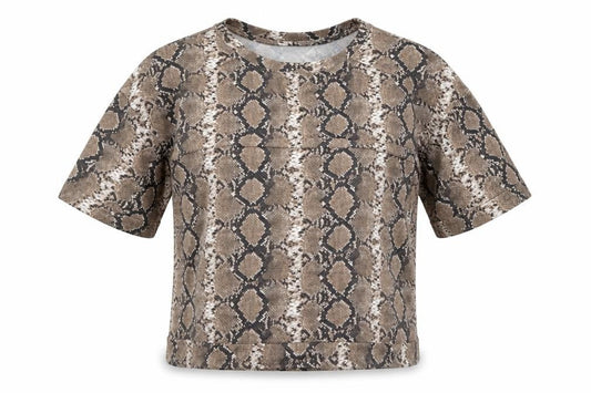 Womens UK Size 8 F&F Brown Basic T-Shirt
