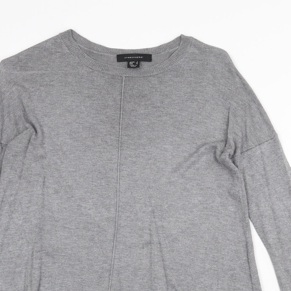 Womens UK Size 8 Atmosphere Grey Pullover Jumper