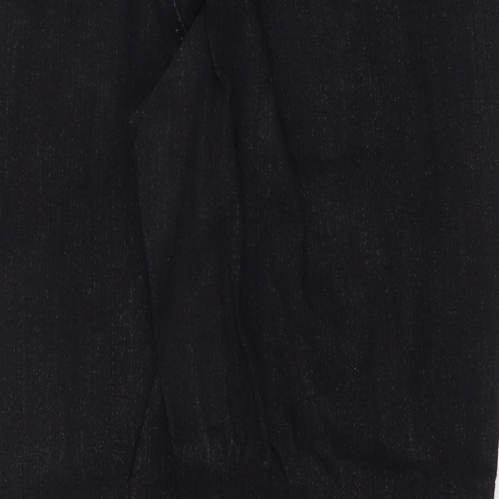 No Boundaries Womens Black Cotton Straight Jeans Size 38 in Regular Zip