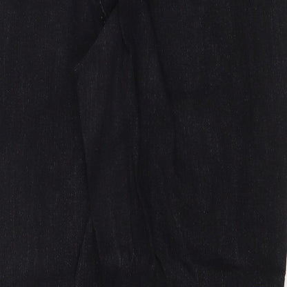 No Boundaries Womens Black Cotton Straight Jeans Size 38 in Regular Zip