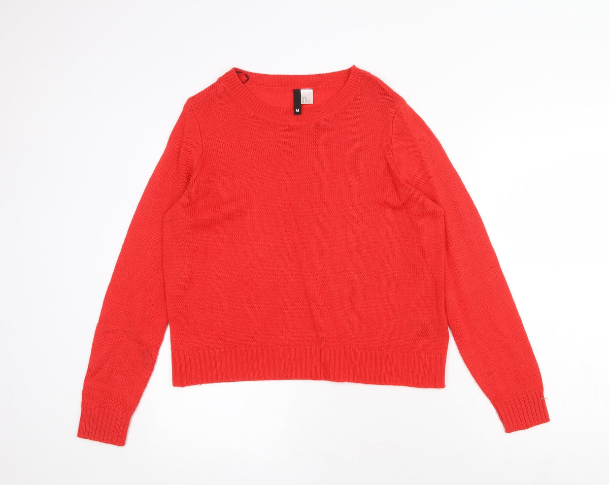Womens UK Size M H&M Red Pullover Jumper