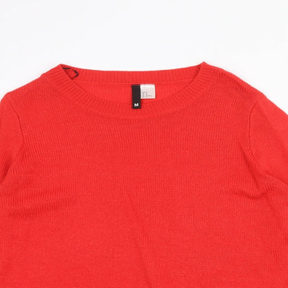 Womens UK Size M H&M Red Pullover Jumper