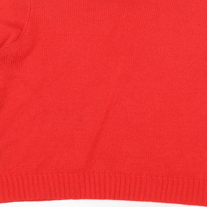 Womens UK Size M H&M Red Pullover Jumper