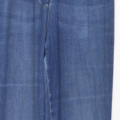 NEXT Womens Blue Cotton Skinny Jeans Size 10 Regular Zip