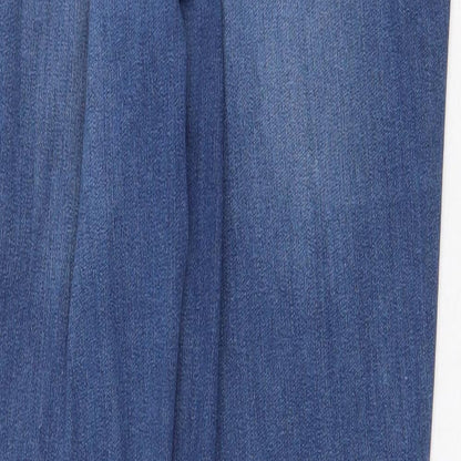 NEXT Womens Blue Cotton Skinny Jeans Size 10 Regular Zip