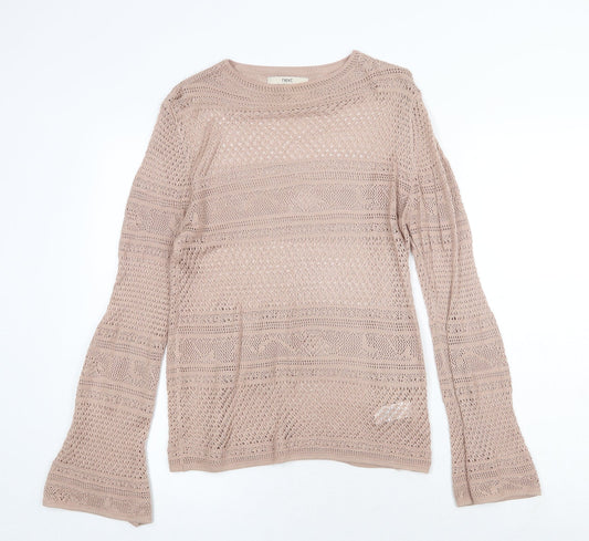 Womens UK Size 12 NEXT Beige Pullover Jumper