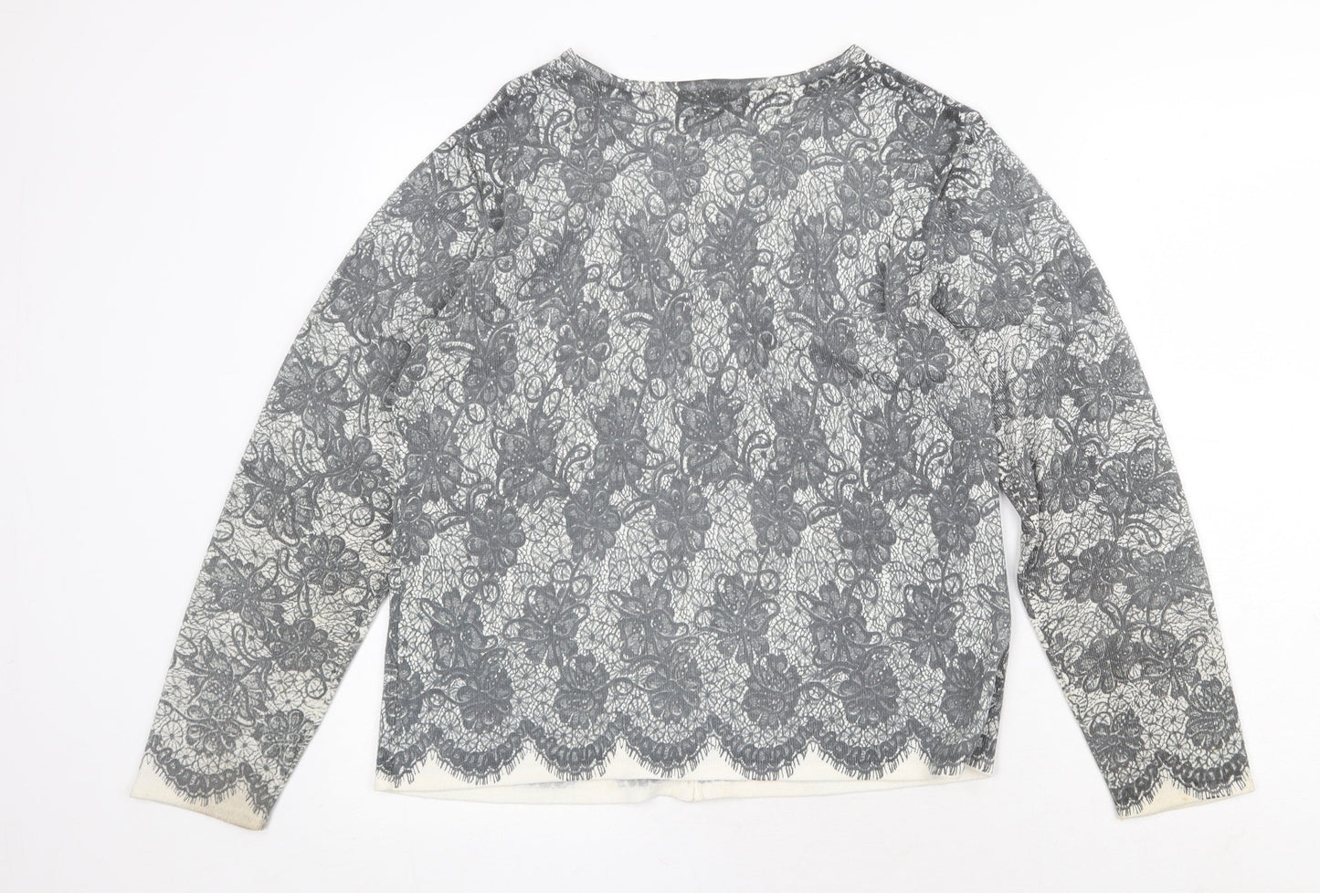 Womens UK Size L OPUS Grey Cardigan Jumper