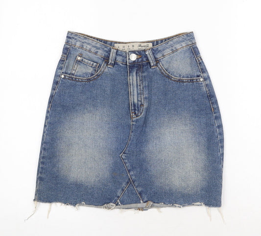 Womens UK Size 4XL Denim & Co. A-Line Denim Skirt