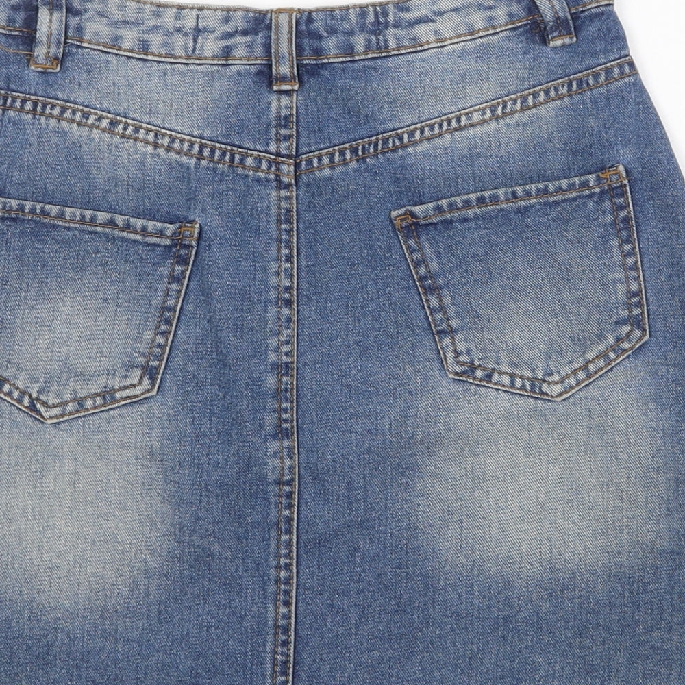 Womens UK Size 4XL Denim & Co. A-Line Denim Skirt