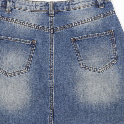 Womens UK Size 4XL Denim & Co. A-Line Denim Skirt
