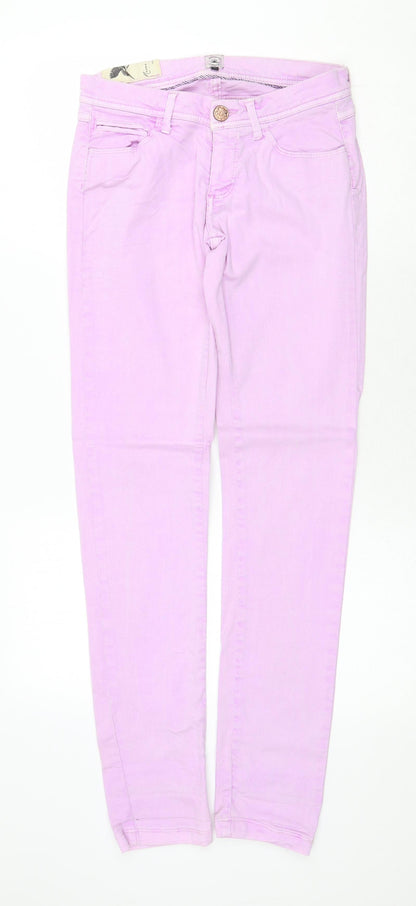 River Island Womens Purple Cotton Skinny Jeans Size 6 Regular Zip