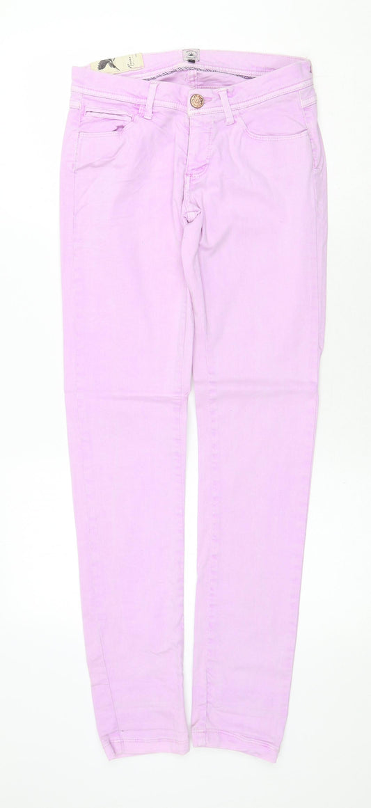 River Island Womens Purple Cotton Skinny Jeans Size 6 Regular Zip
