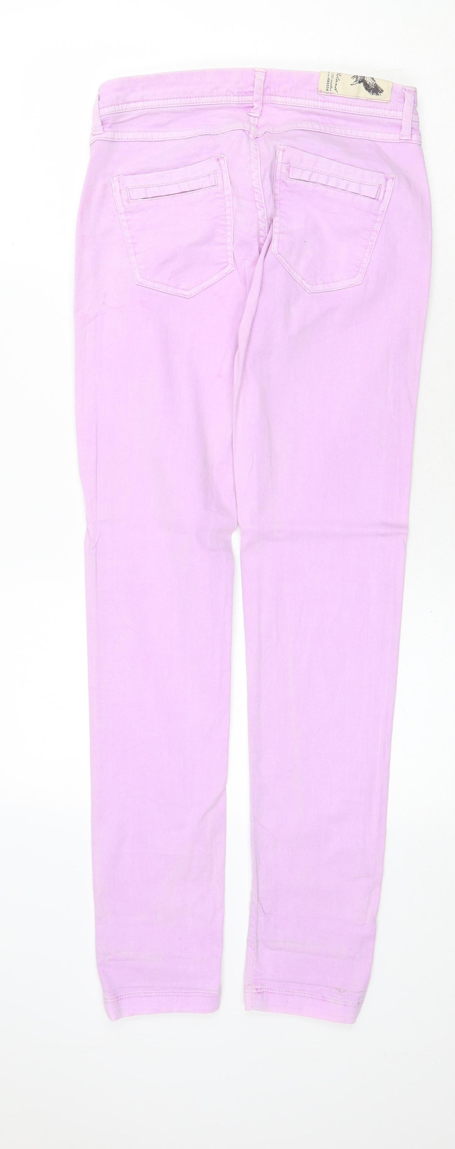River Island Womens Purple Cotton Skinny Jeans Size 6 Regular Zip