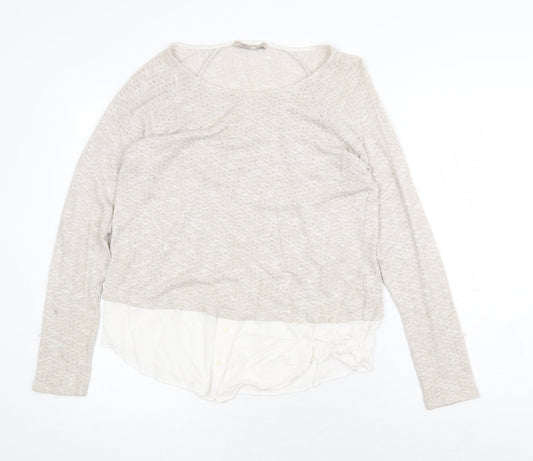 Womens UK Size 12 Marks and Spencer Beige Pullover Jumper