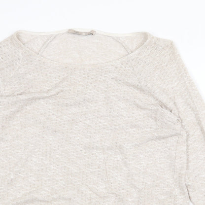 Womens UK Size 12 Marks and Spencer Beige Pullover Jumper