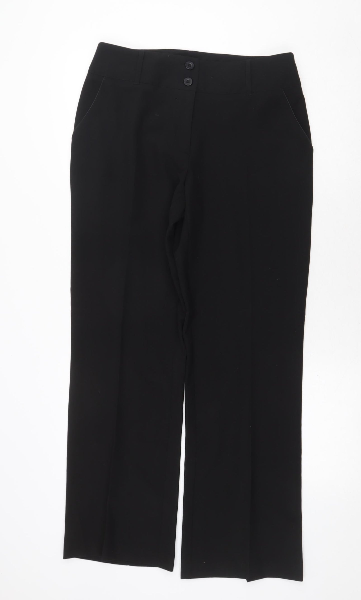 Womens UK Size 12 Intuition Regular Fit  Black Trousers
