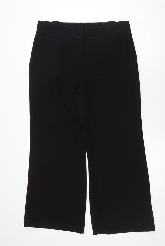 Savoir Womens Black Polyester Trousers Size 16 Regular Zip