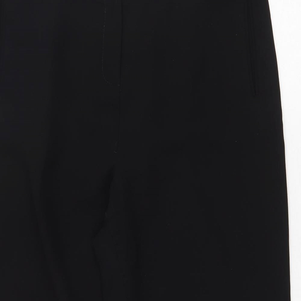 Savoir Womens Black Polyester Trousers Size 16 Regular Zip