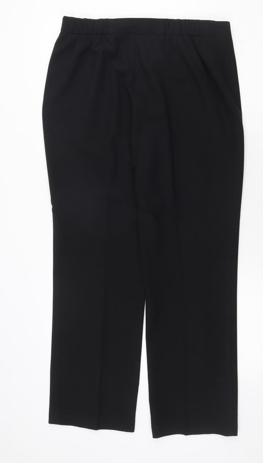Womens UK Size 14 Marks and Spencer Regular Fit  Black Trousers