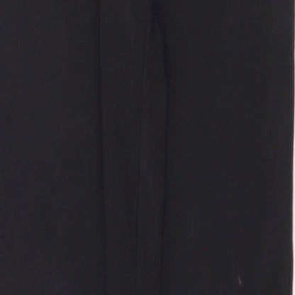 Dammed Delux Womens Black Cotton Trousers Size 12 Regular Zip