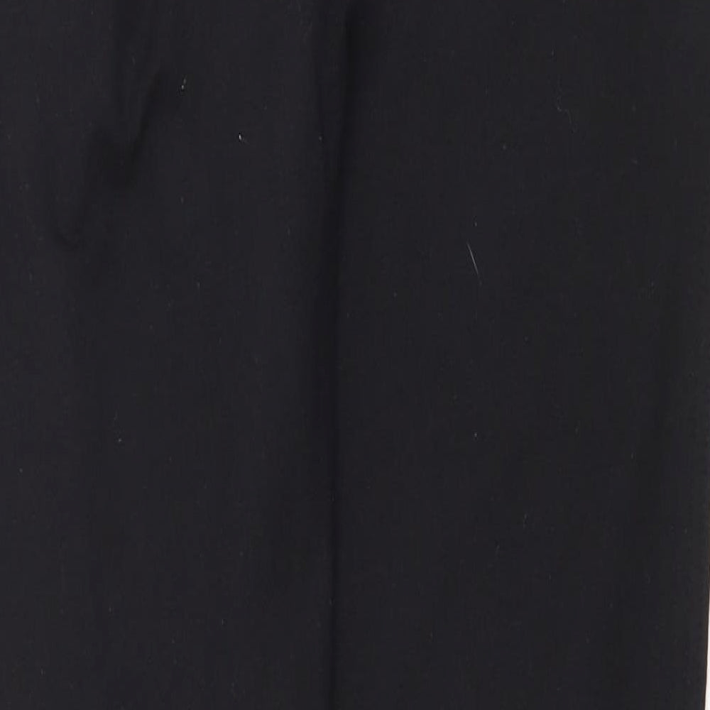 Dammed Delux Womens Black Cotton Trousers Size 12 Regular Zip