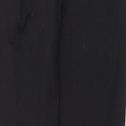 Dammed Delux Womens Black Cotton Trousers Size 12 Regular Zip