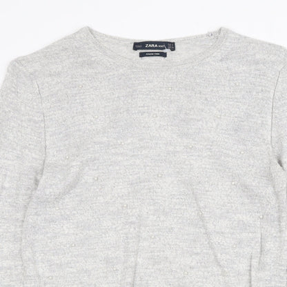 Womens UK Size S Zara Grey Pullover Jumper