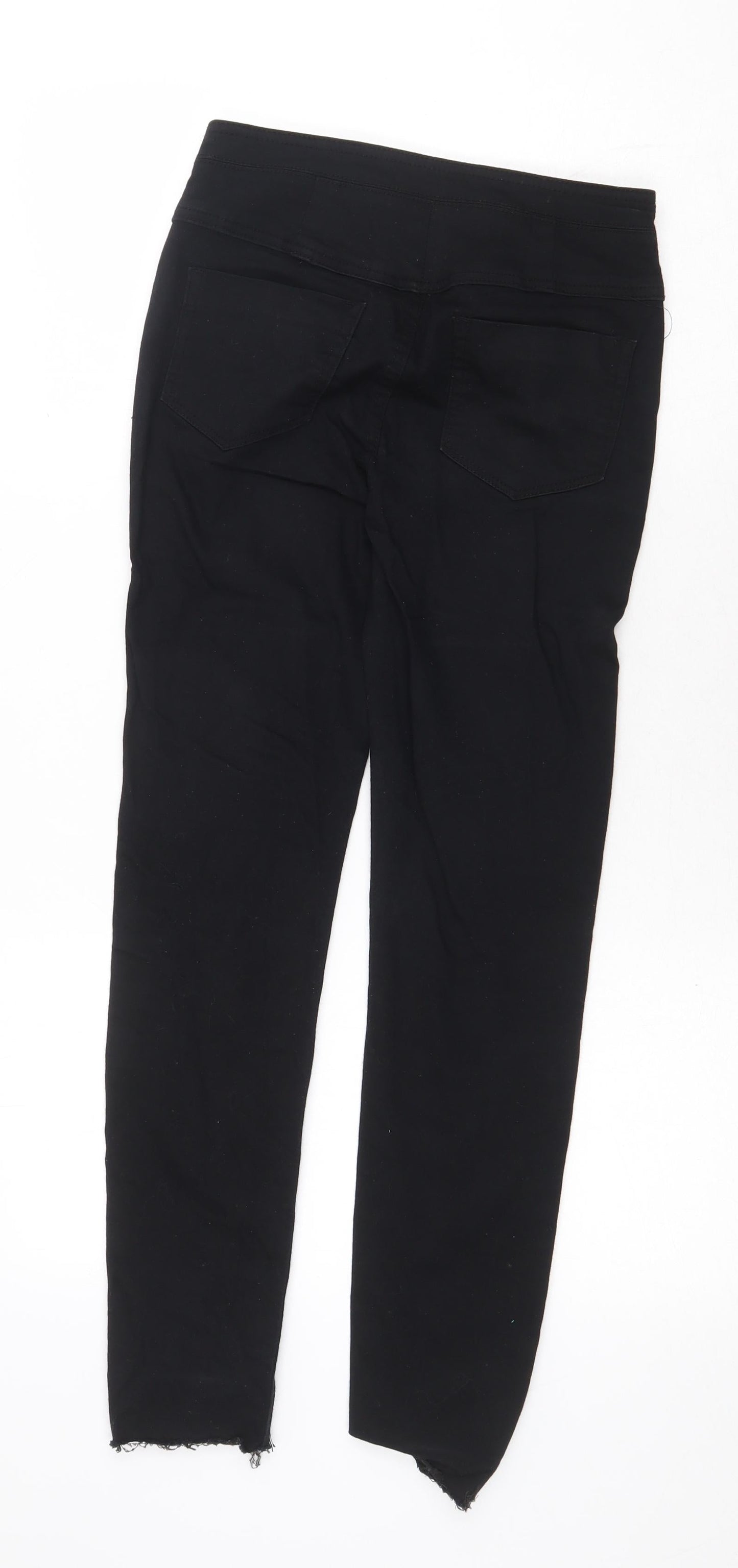 Denim & Co. Womens Black Cotton Skinny Jeans Size 6 Regular Zip