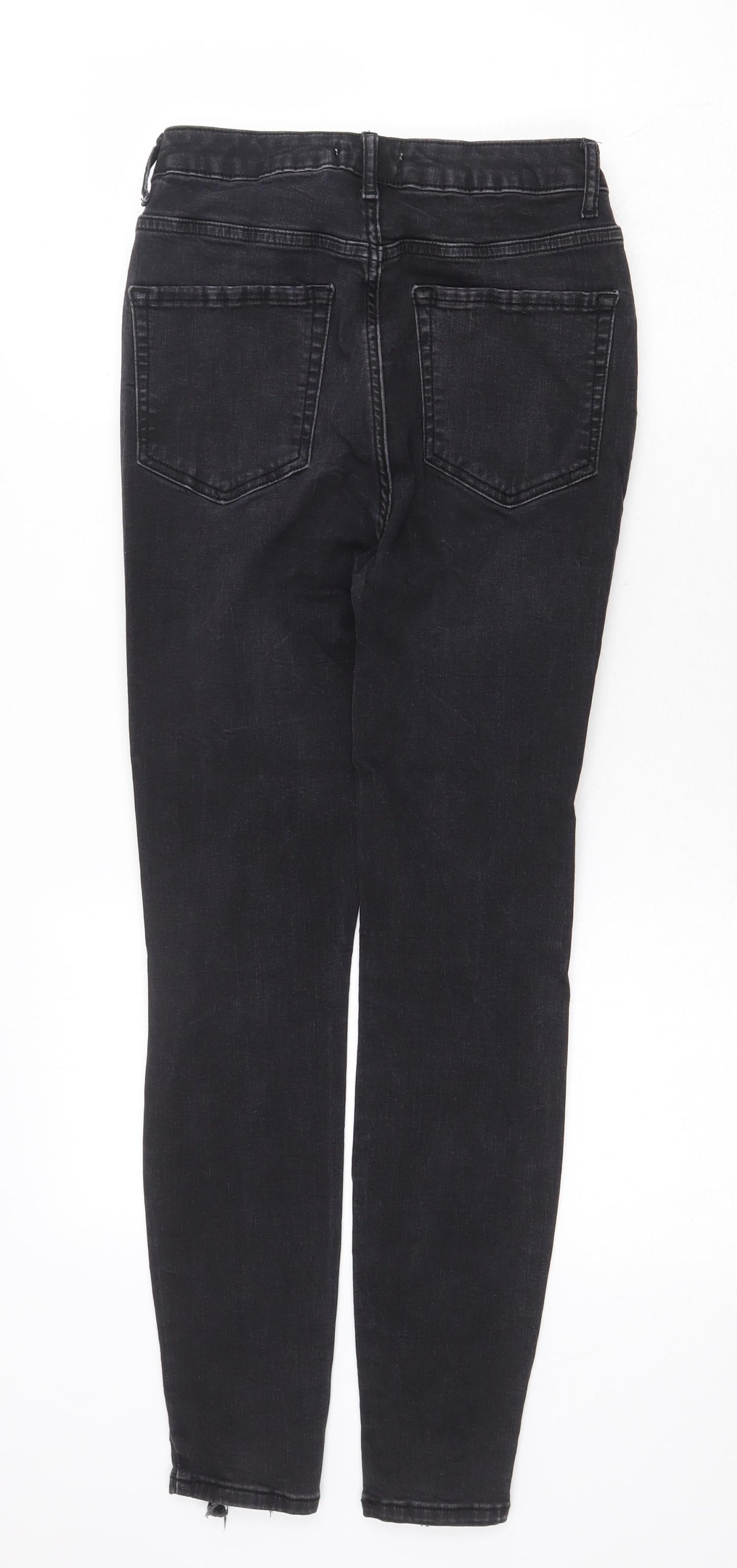 FOREVER 21 Womens Grey Cotton Skinny Jeans Size 10 Regular Zip