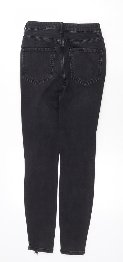 FOREVER 21 Womens Grey Cotton Skinny Jeans Size 10 Regular Zip