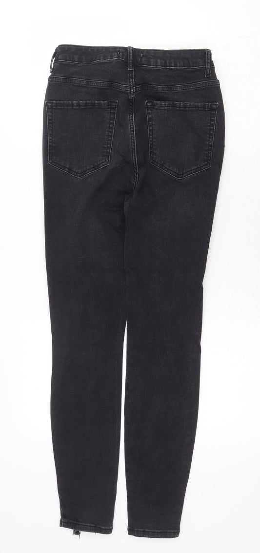 FOREVER 21 Womens Grey Cotton Skinny Jeans Size 10 Regular Zip